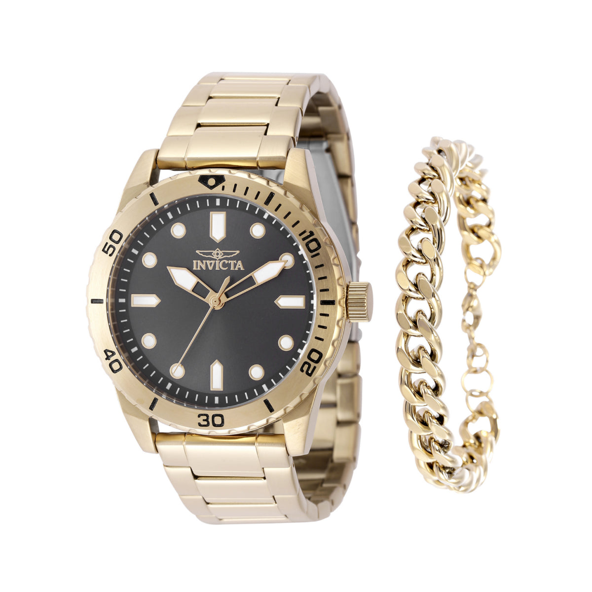 Invicta Specialty Men's Watch - 43mm. Gold With Bracelet Set (48312)