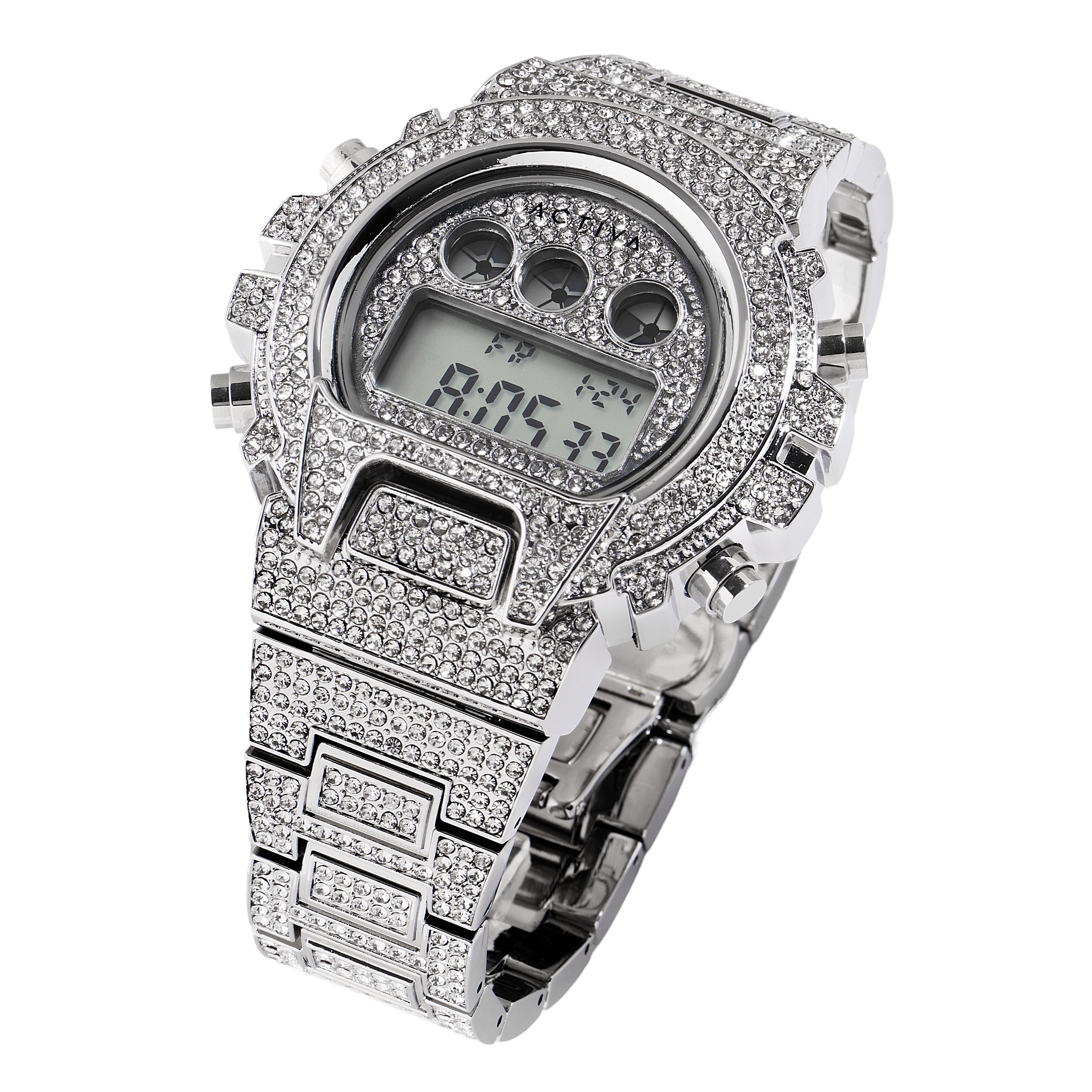 Activa Soluna X Invicta Digital Men's Watch - 51mm. Silver (ACW4019-002)