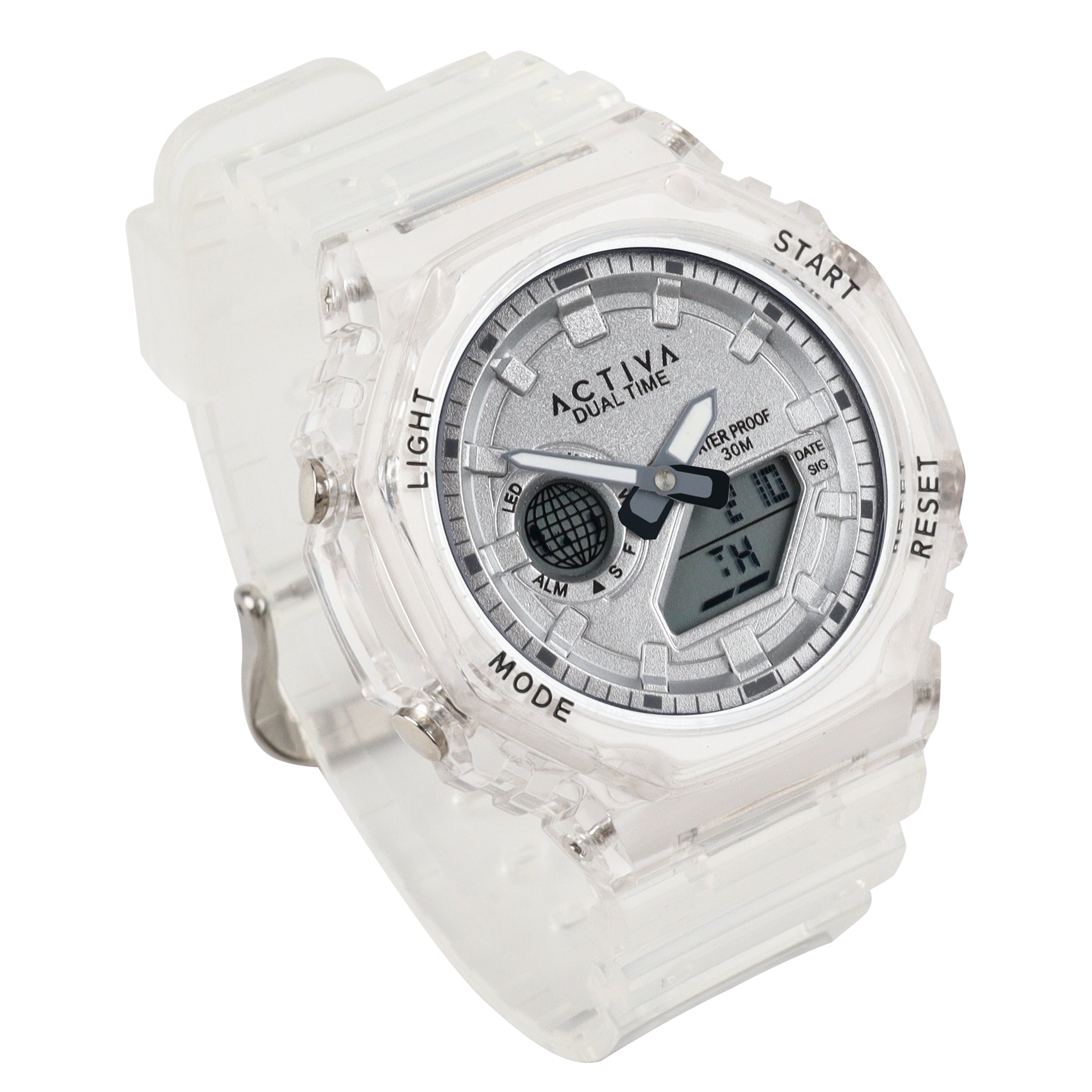 Activa Recon X Invicta Digital Unisex Watch - 45.5mm. Transparent. White (ACW423-016)