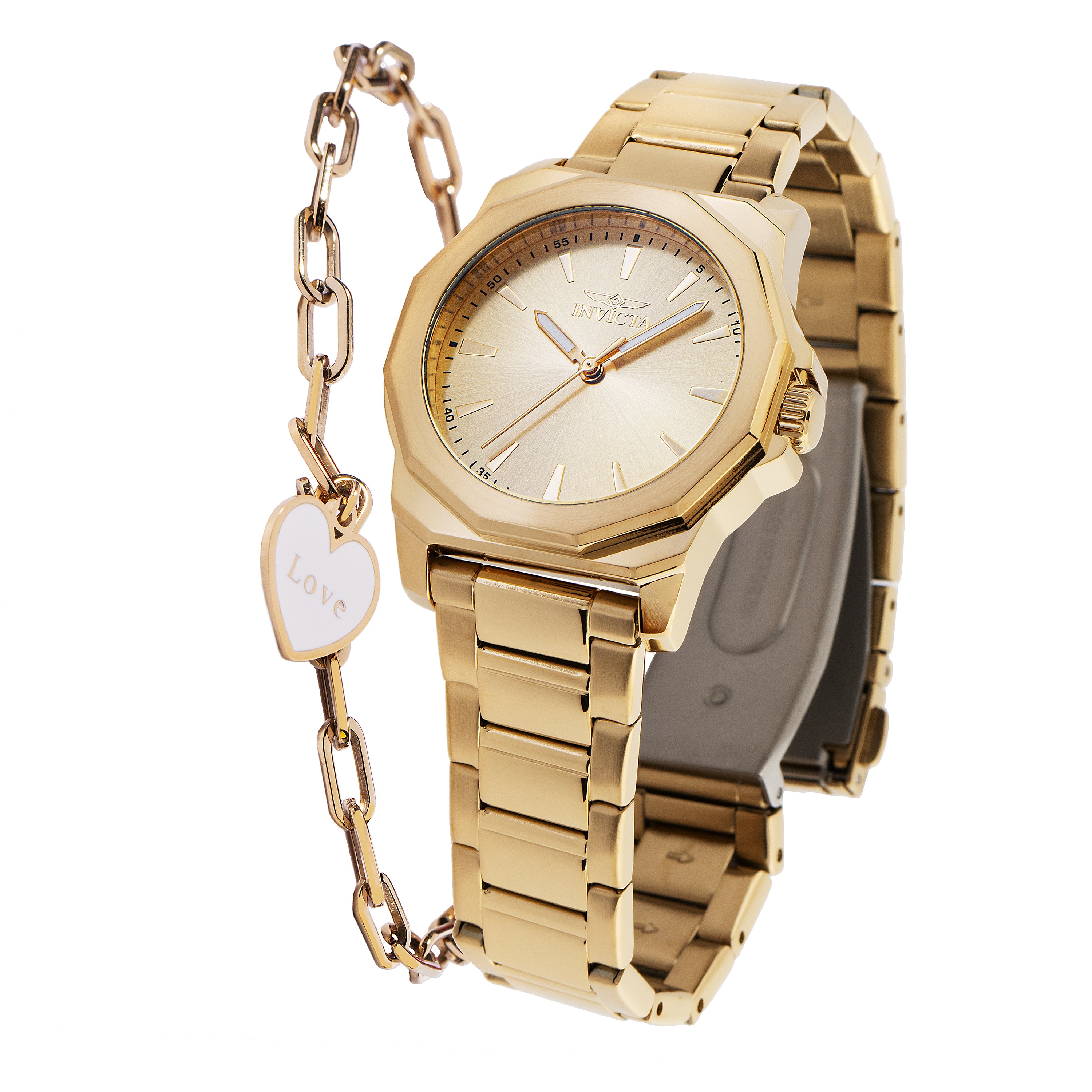 Invicta Speedway Coeurlyn Women's Watch - 34mm. Gold With Bracelet Set (48579)