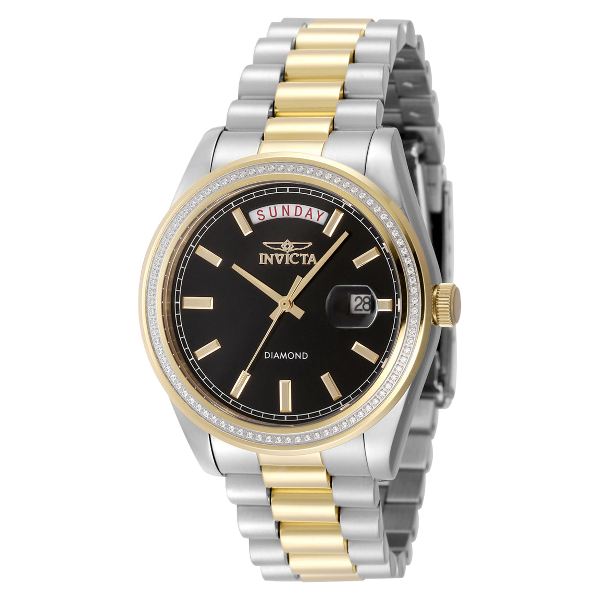 Invicta Elite Diamond 0.30 Carat Diamond Unisex Watch - 38mm, Gold, Steel (48765)