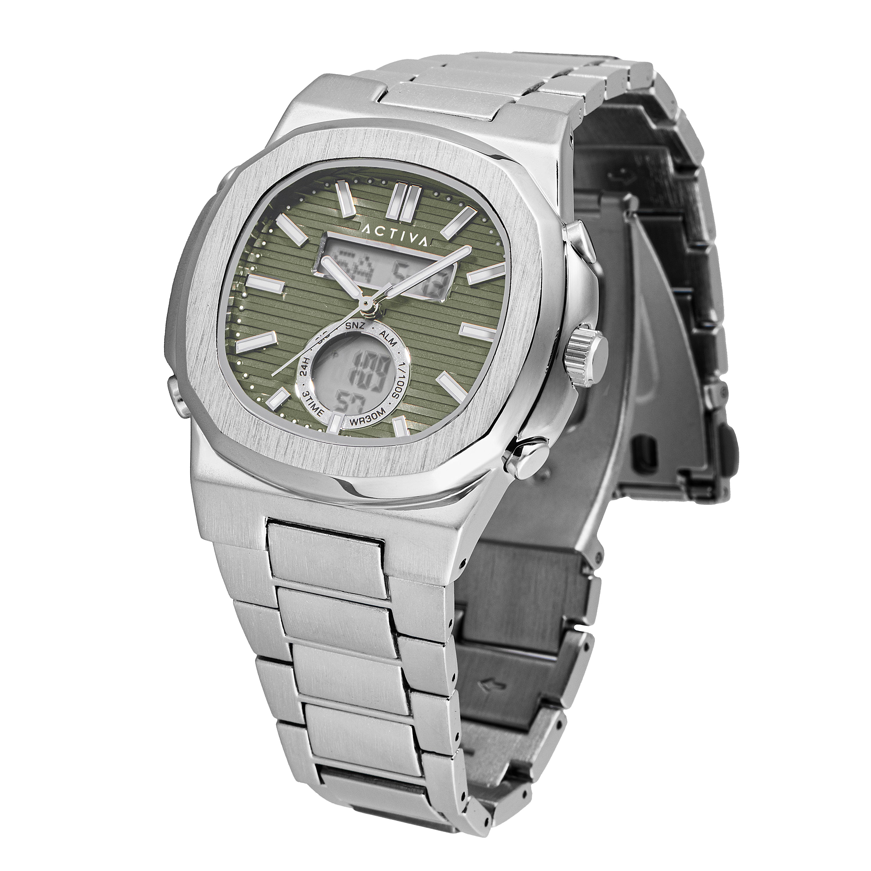 Activa X Invicta Orion Digital Men's Watch - 42.2mm, Silver (ACW2279-004)