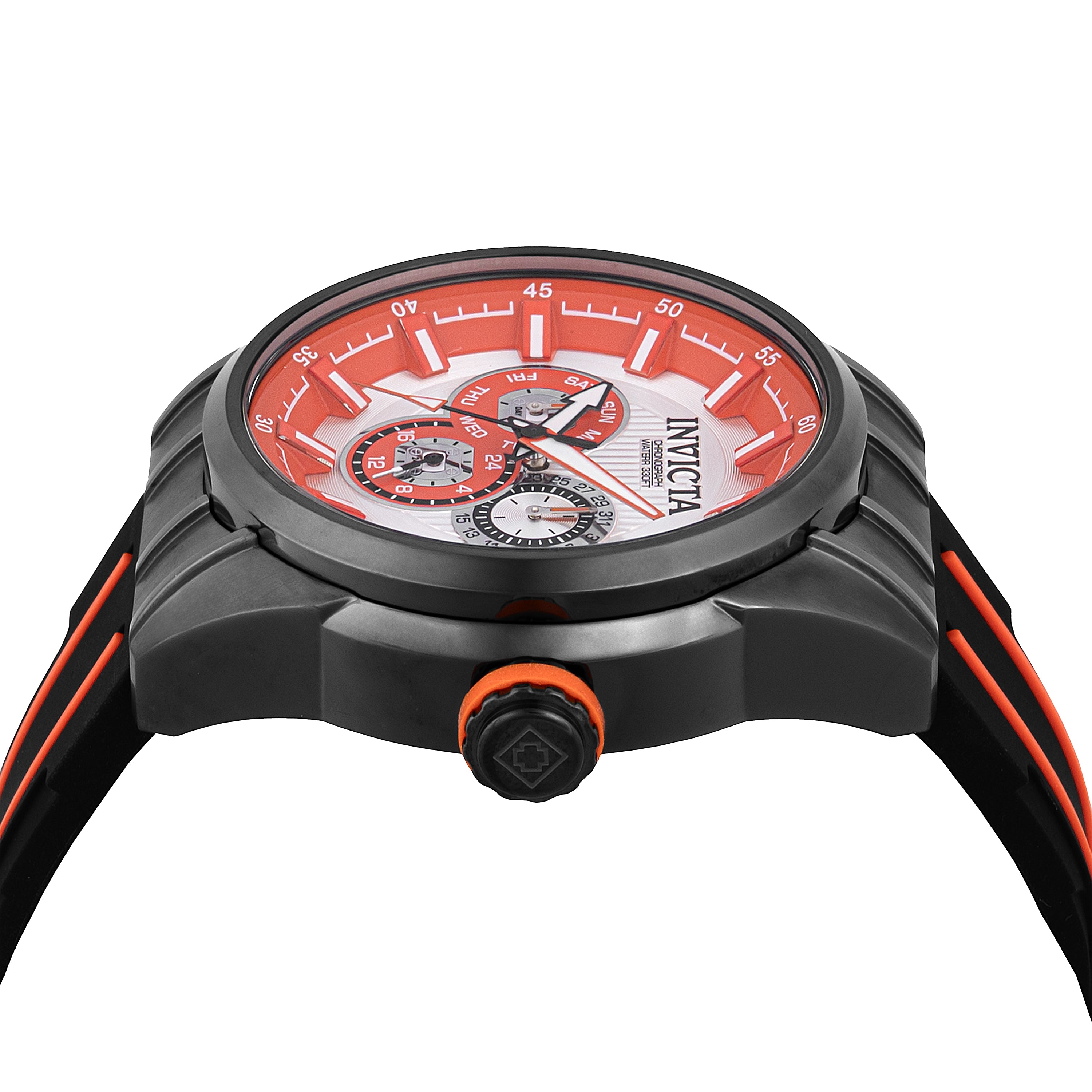Invicta Speedway Trackline Men's Watch - 48mm. Orange, Black (49054)