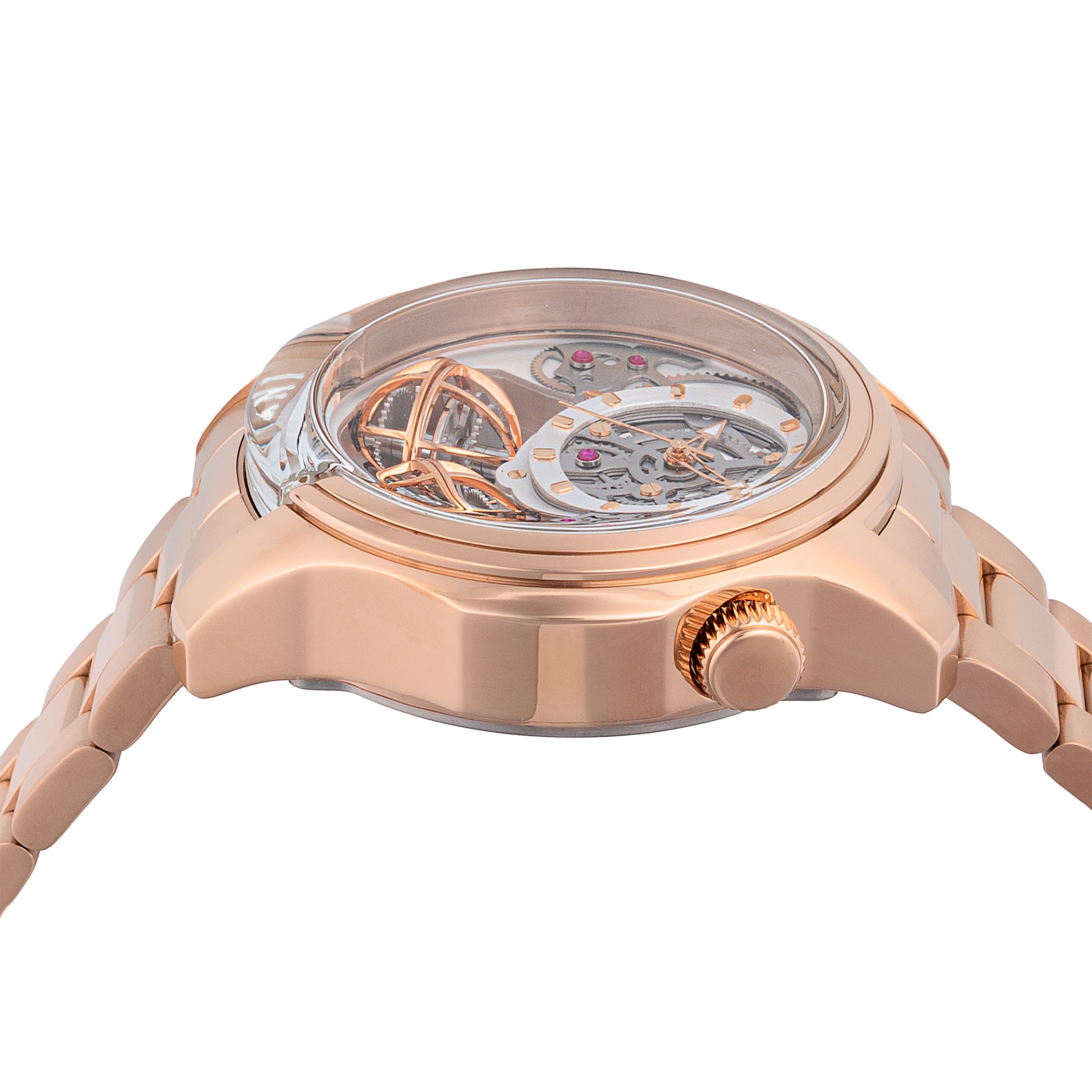 Invicta Specialty Twin Axis Men's Watch w / Skeleton Dial- 46mm. Rose Gold (48901)