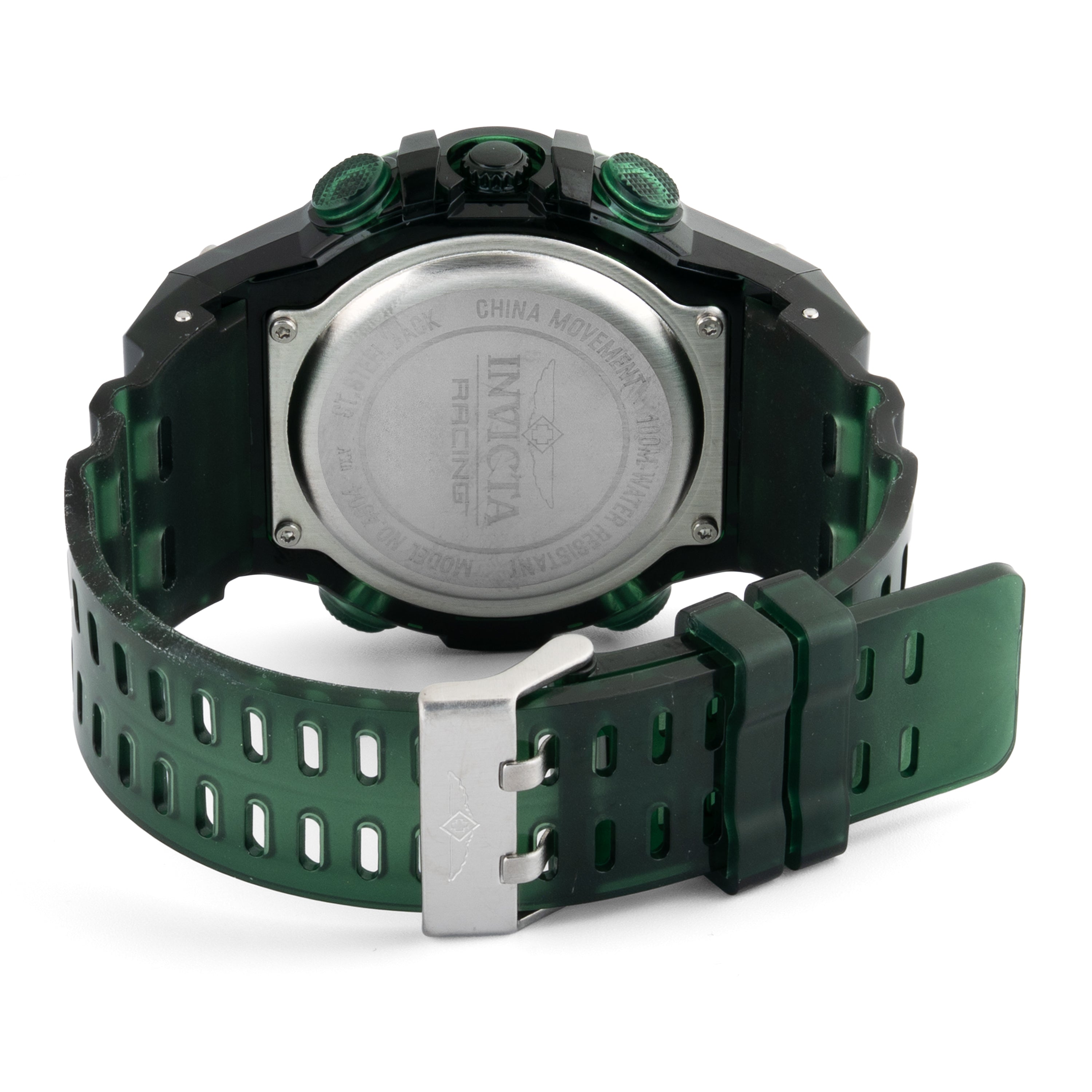 Invicta Racing Burnout Digital Men's Watch - 52mm. Transparent, Green (49042)