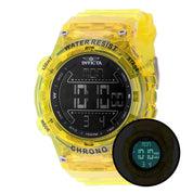 Invicta Racing Burnout Digital Men's Watch - 52mm. Transparent. Yellow (49044)