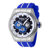 Open Box Invicta Speedway Trackline Men's Watch - 48mm, White, Blue (AIC-49050)