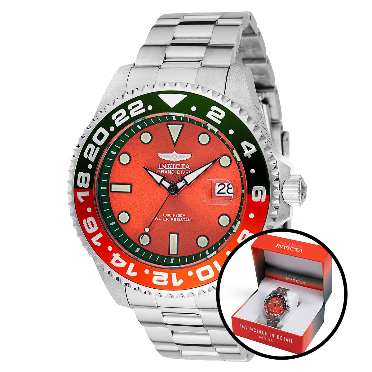 Open Box Invicta Pro Diver Miami Edition Automatic Men's Watch - 47mm, Steel (AIC-49118)