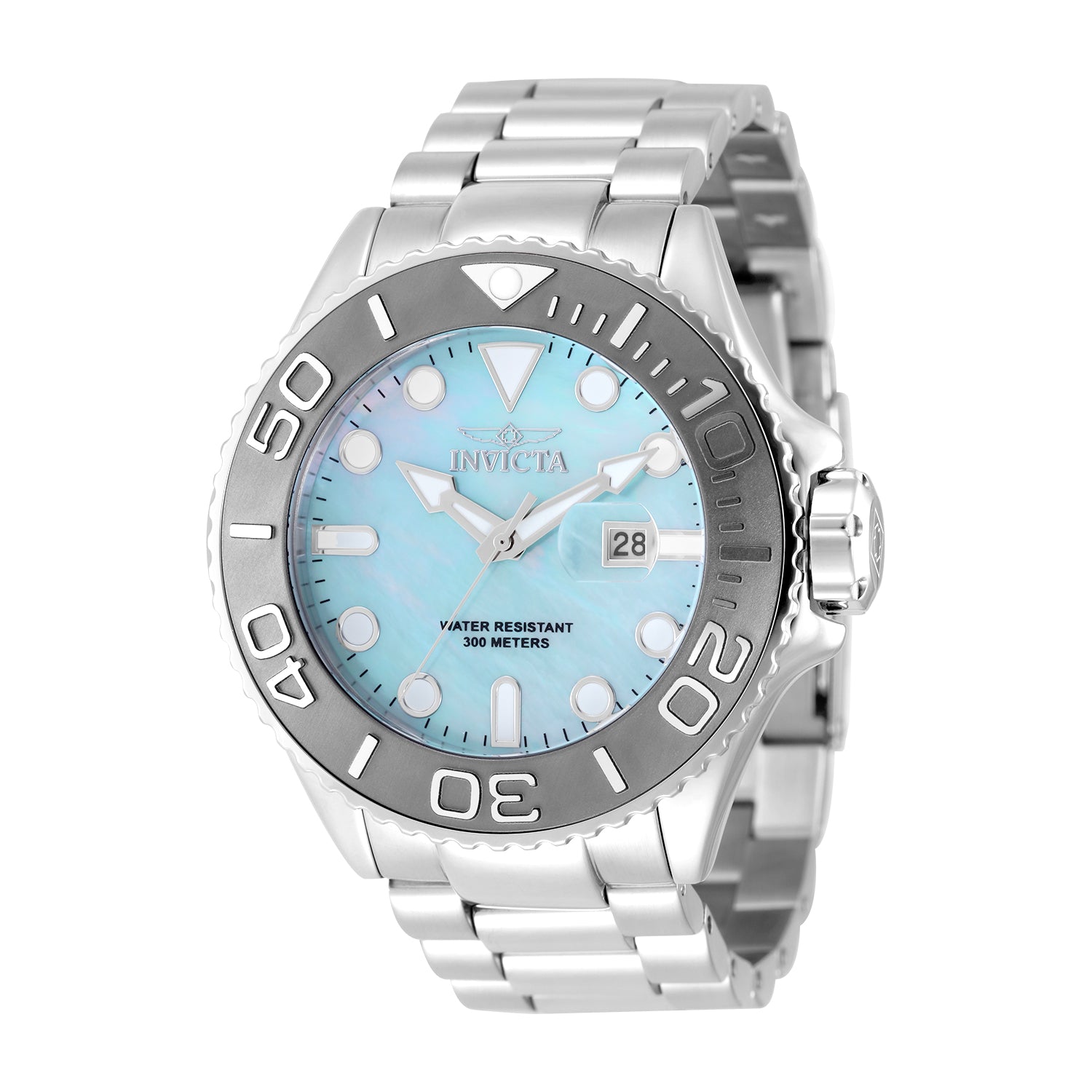 Invicta Grand Diver Men's Watch w/ Mother of Pearl Dial - 52mm, Steel (49156)