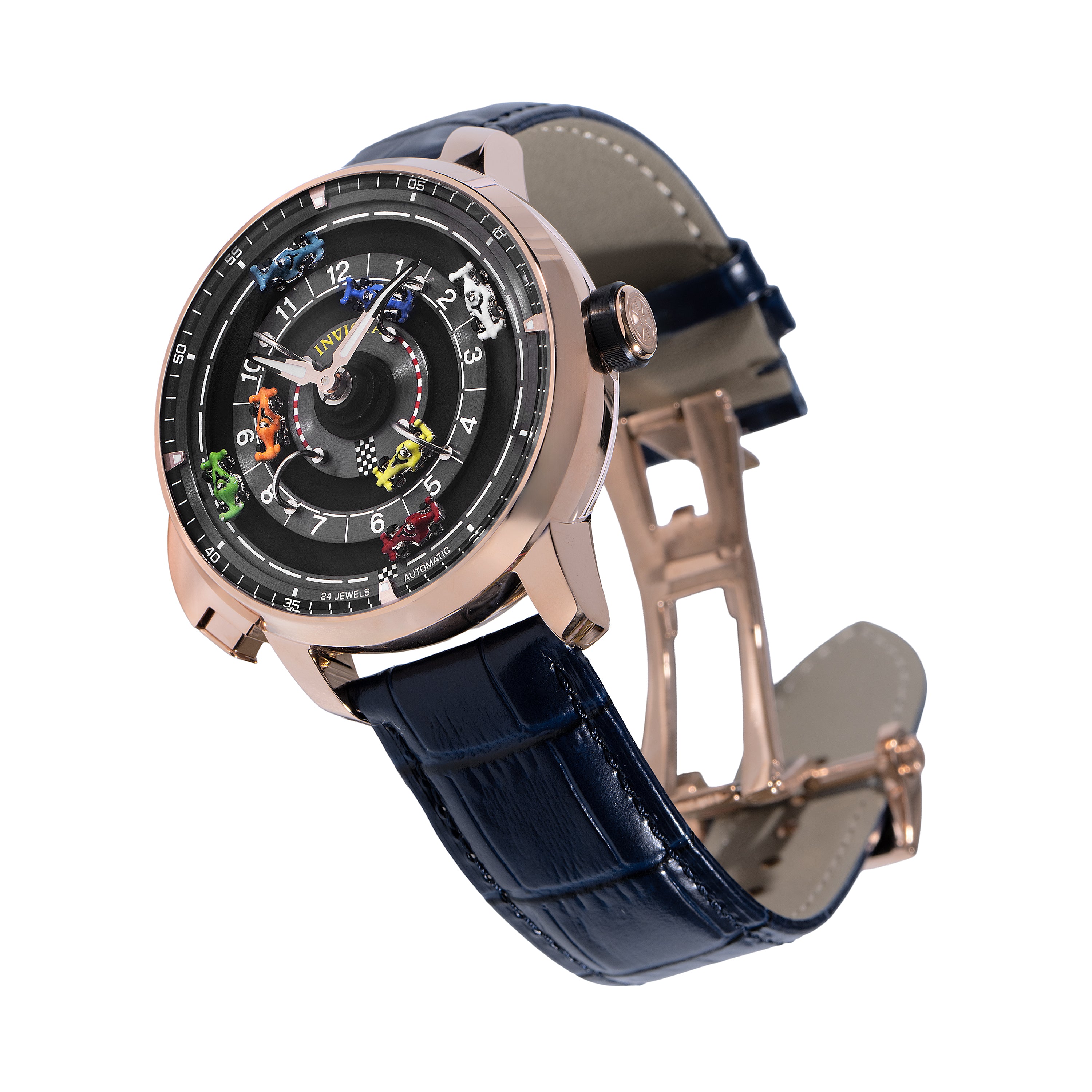 Invicta Racing Automatic Men's Watch - 46mm. Navy Blue with Interchangeable Strap (69135)