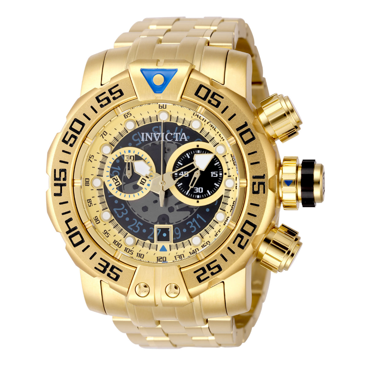 Invicta Sea Hunter Vandal Swiss Ronda Z50 Caliber Men's Watch - 57mm. Gold (49610)