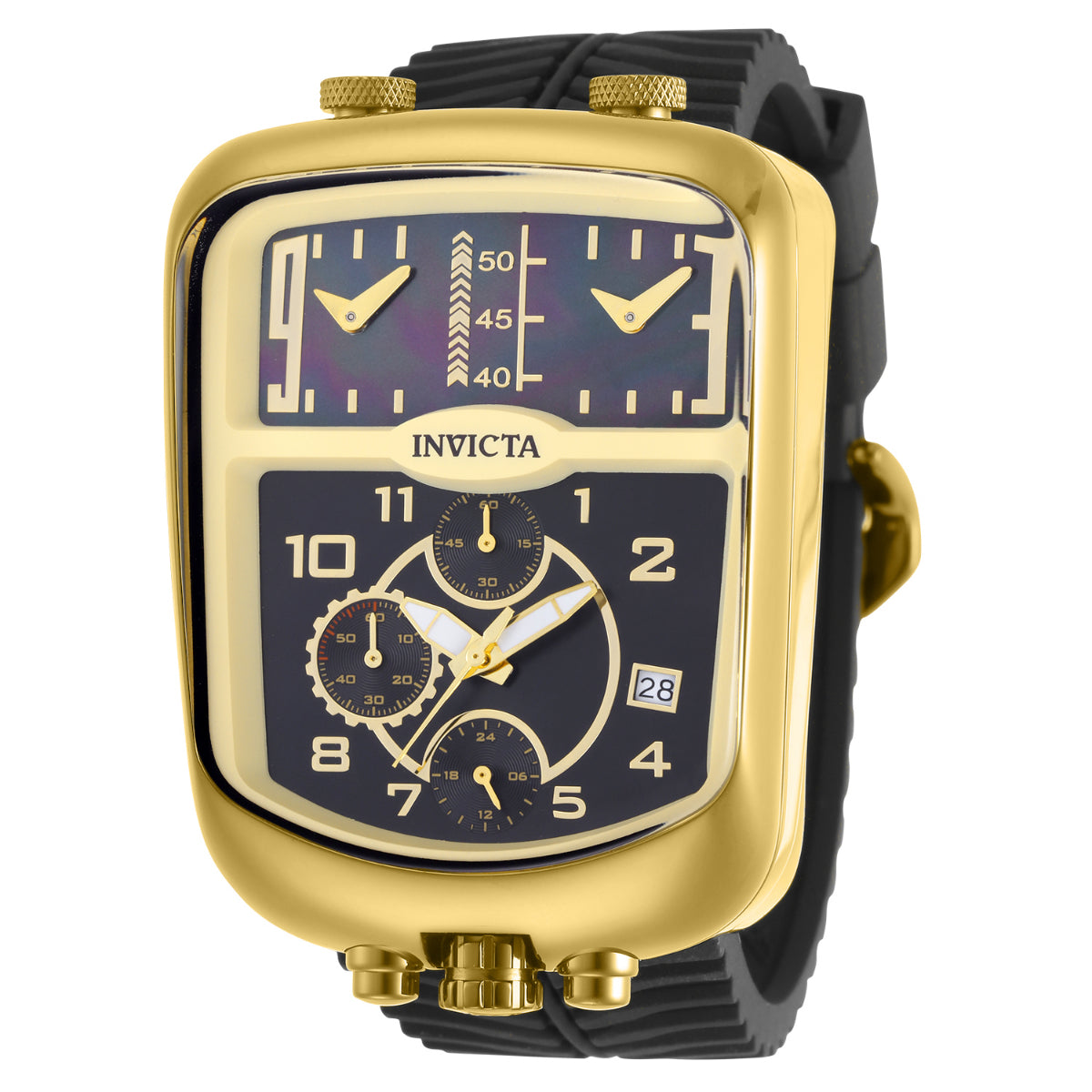 Invicta S1 Rally Dualshift  Men's Watch w/ Mother of Pearl Dial - 42mm. Black (49635)