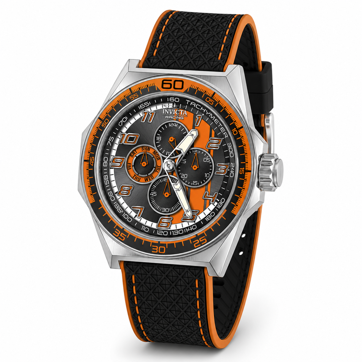 Open Box Invicta Invicta Racing Men's Watch - 50mm, Black,Orange (AIC-50043)