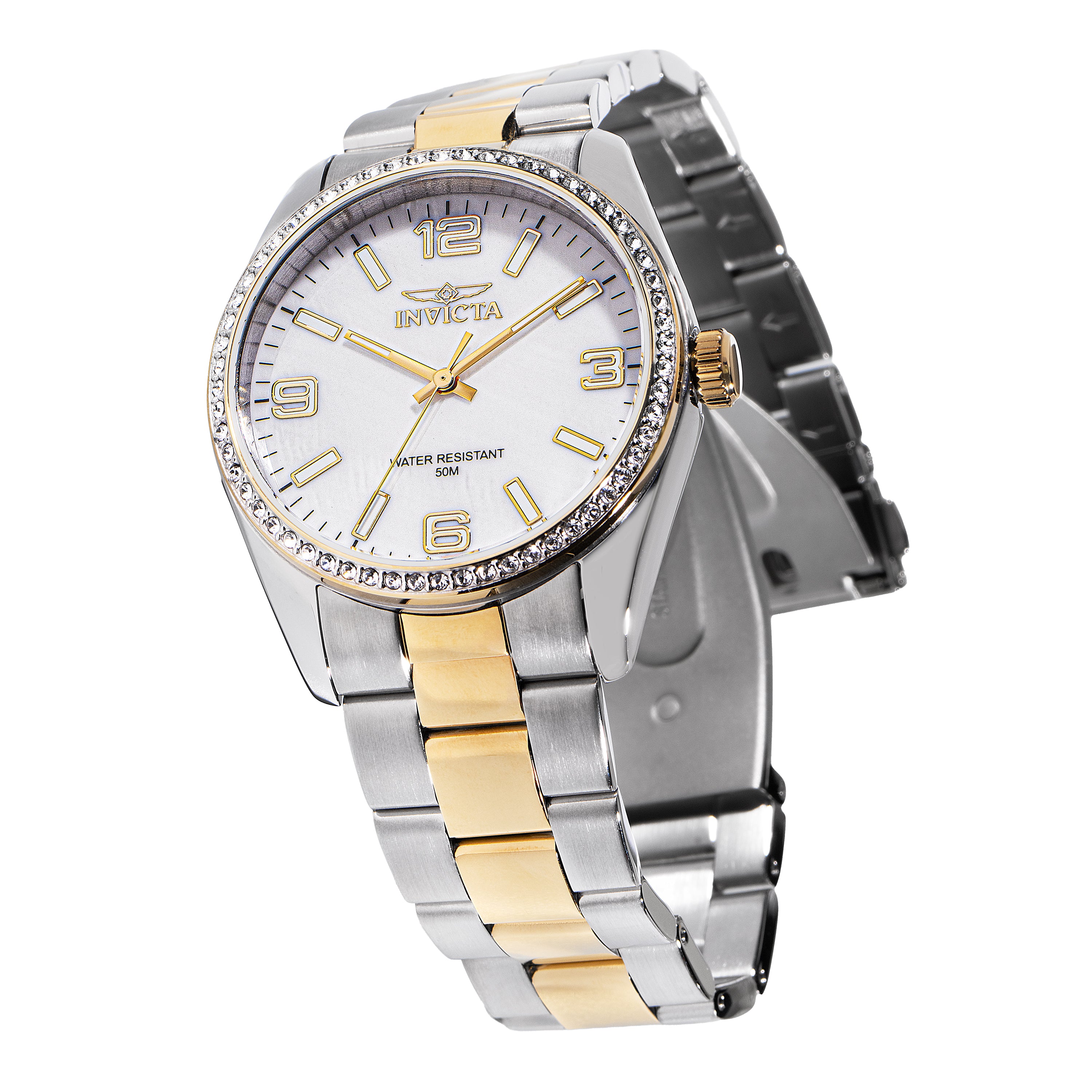 Invicta Specialty Lautus Unisex Watch w/ Mother of Pearl Dial - 38mm. Gold. Steel (50090)