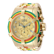 Invicta Bolt One Love Swiss Ronda Z60 Caliber Men's Watch - 53mm. Green. Yellow. Red. Gold (50125)
