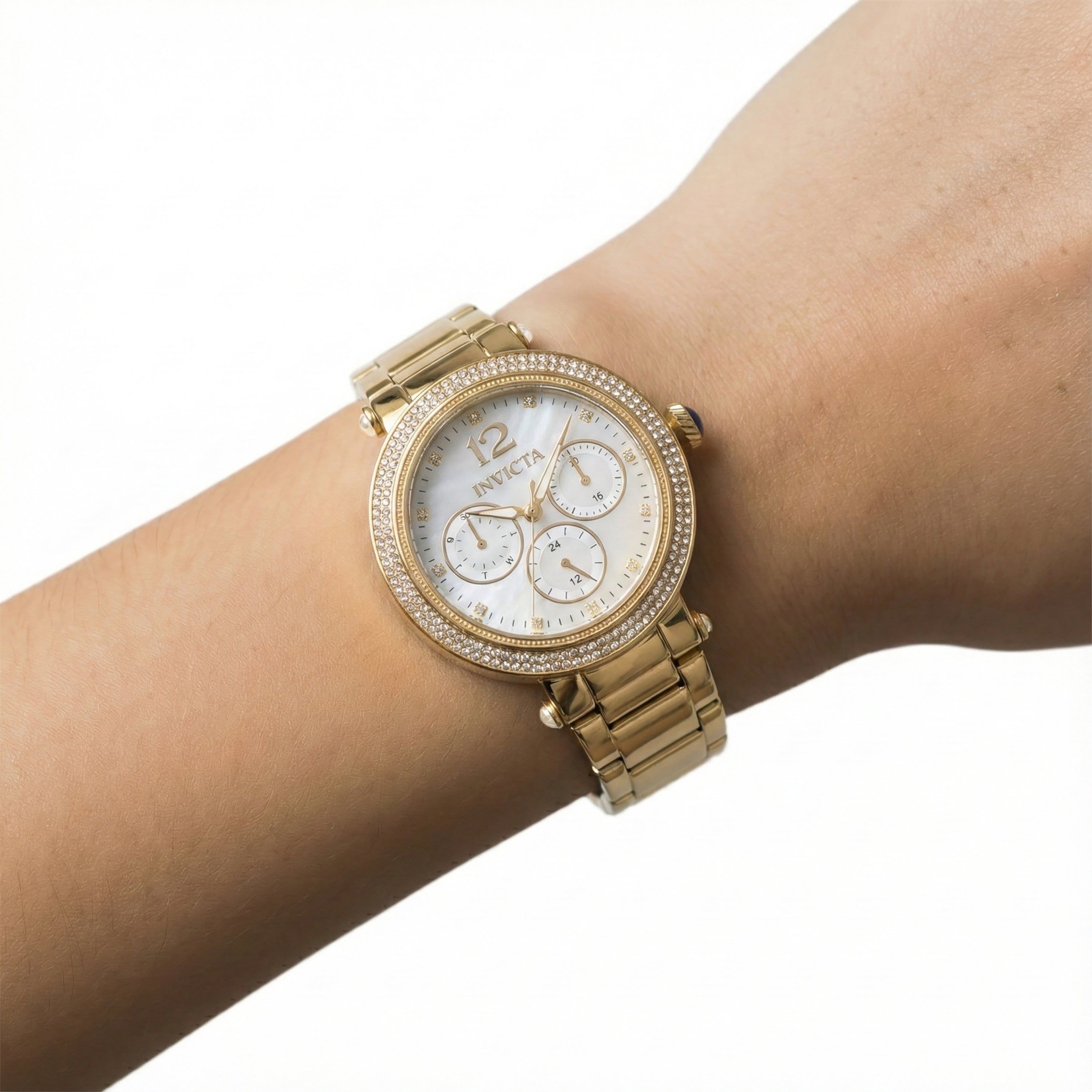 Invicta Bolt Glintara Women's Watch w/ Mother of Pearl Dial - 37mm. Gold (50396)