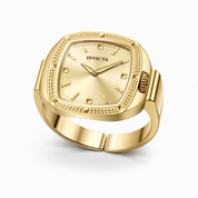 Open Box Invicta Mini Ring Watch Women's Watch - 23.5mm, Gold (AIC-50638)
