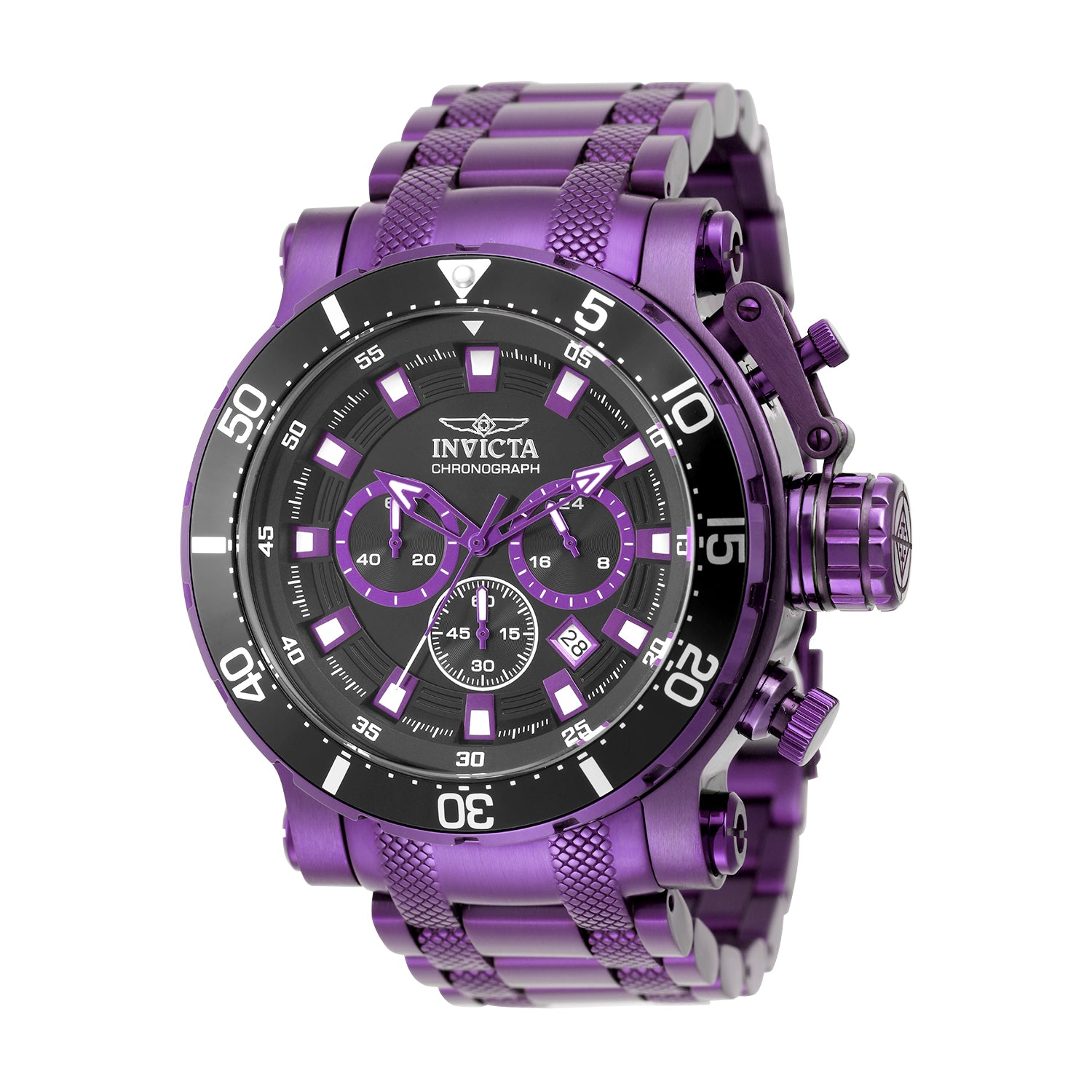 Invicta Coalition Forces Night Hawk Men's Watch - 52mm, Purple (50766)