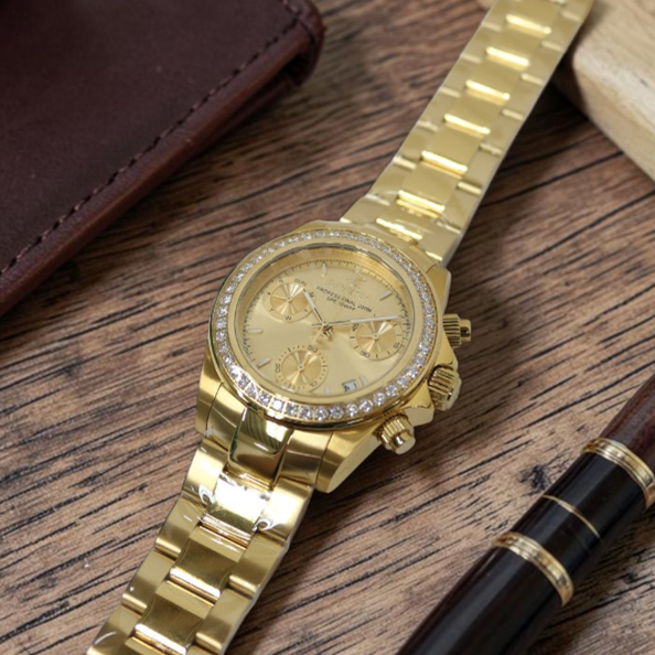 Invicta Elite Speedway Ascent Prestige 1.61 CT Certified LG Diamond Edition Swiss Ronda Z60 Caliber Unisex Watch - 38mm, Gold (51111)