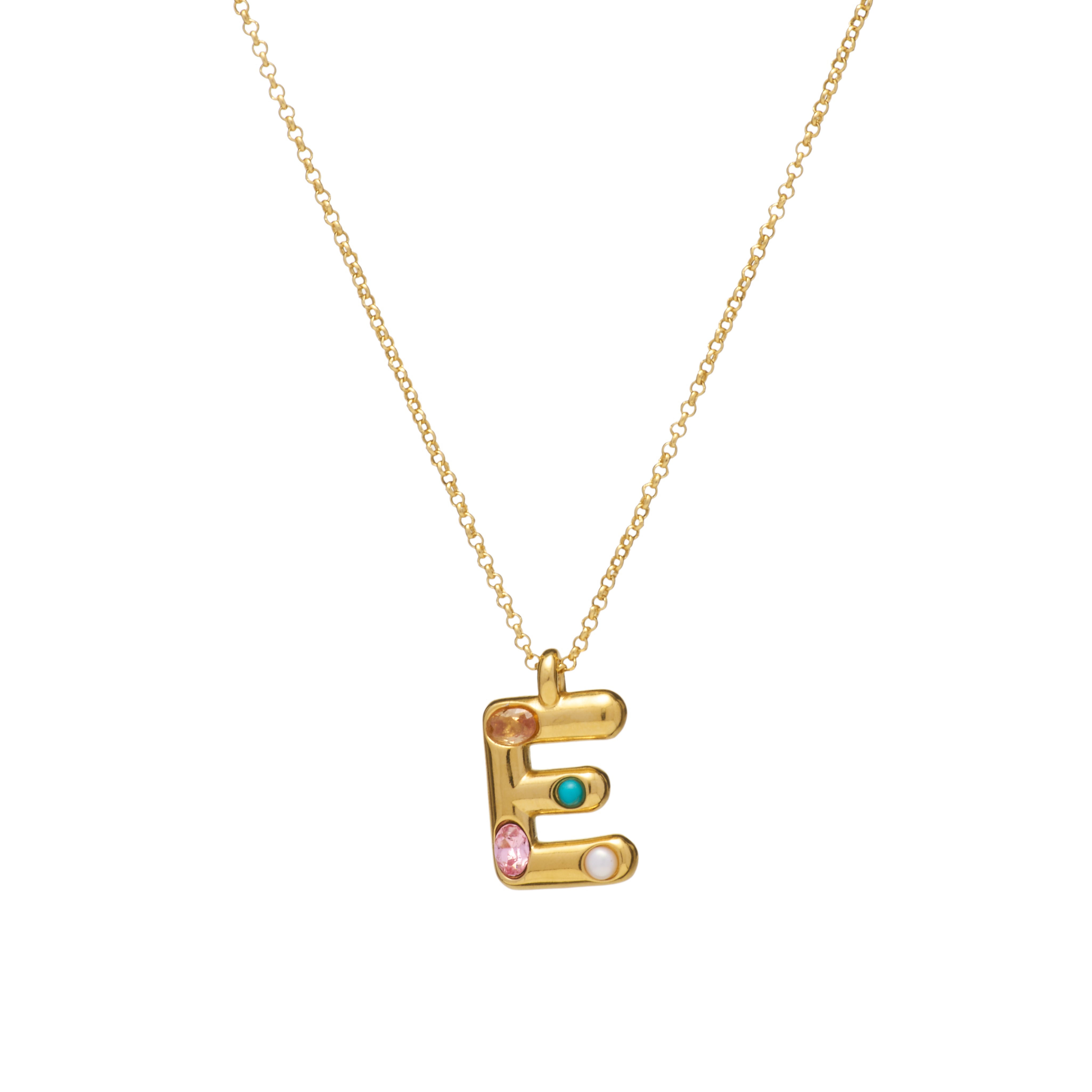 MAYAMAR Chunky Initial with 4 stones E (MM-01295)