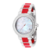 Invicta JT Auraglyph 1.4 CT Certified LG Diamond Women's Watch  -  36mm, Red, Steel (51353)