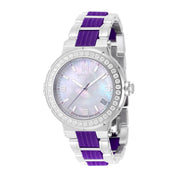 Invicta JT Auraglyph 1.4 CT Certified LG Diamond Women's Watch  -  36mm, Purple, Steel (51354)