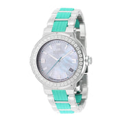 Invicta JT Auraglyph 1.4 CT Certified LG Diamond Women's Watch  -  36mm, Tiffany Blue, Steel (51357)