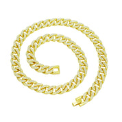 Invicta Elements Iced Out Cuban Chain Necklace. Gold (80935)