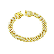 Invicta Elements Iced Out Cuban Chain Bracelet. Gold (80937)