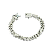 Invicta Elements Iced Out Cuban Chain Bracelet. Silver (80938)