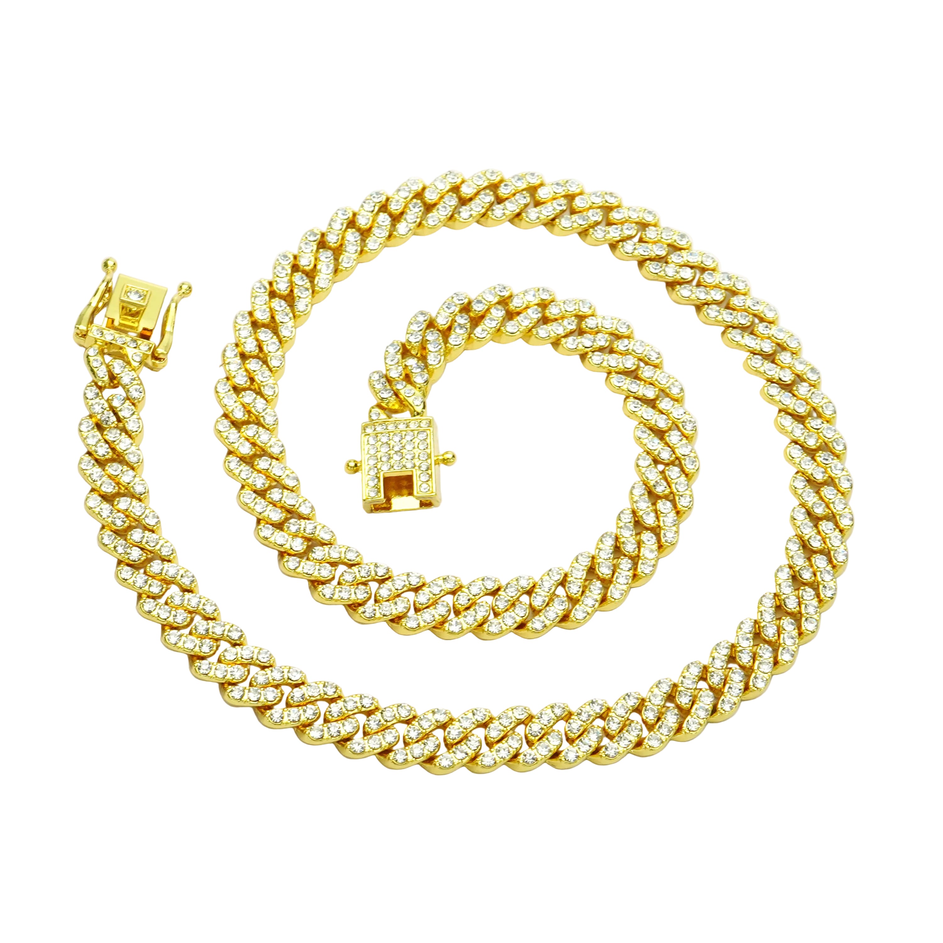 Invicta Elements Iced Out Cuban Chain Necklace. Gold (80939)
