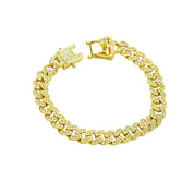 Invicta Elements Iced Out Cuban Chain Bracelet. Gold (80941)
