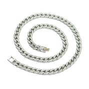 Invicta Elements Iced Out Cuban Chain Necklace. Silver (80948)