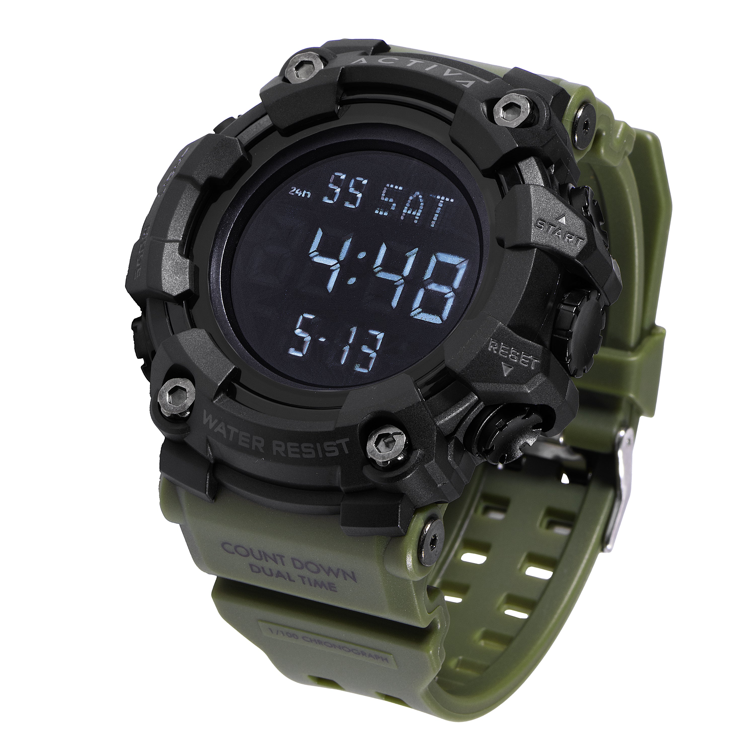 Activa Hexstrike X Invicta Digital Men's Watch - 56mm. Army Green (ACW1968-003)