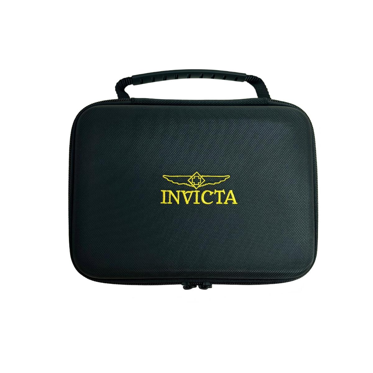 Travel Case Zipper puller Black case with Yellow Invicta logo - 15 slots (IPM652)