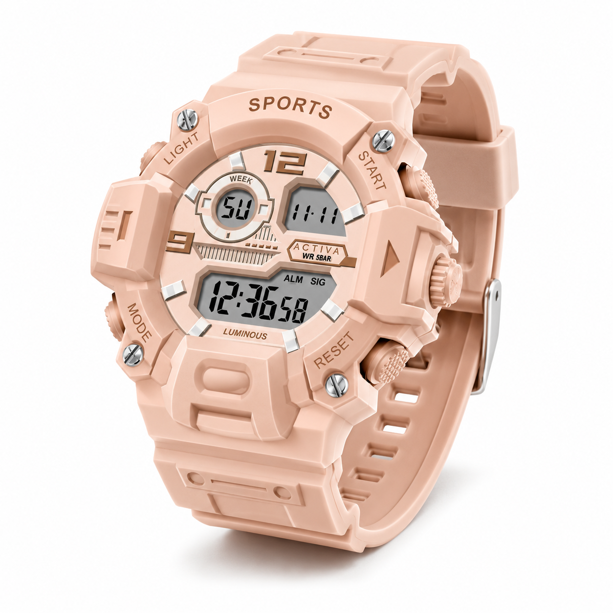Activa X Invicta Digital Essentials Digital Unisex Watch - 42mm, Orange (ACW532-003)