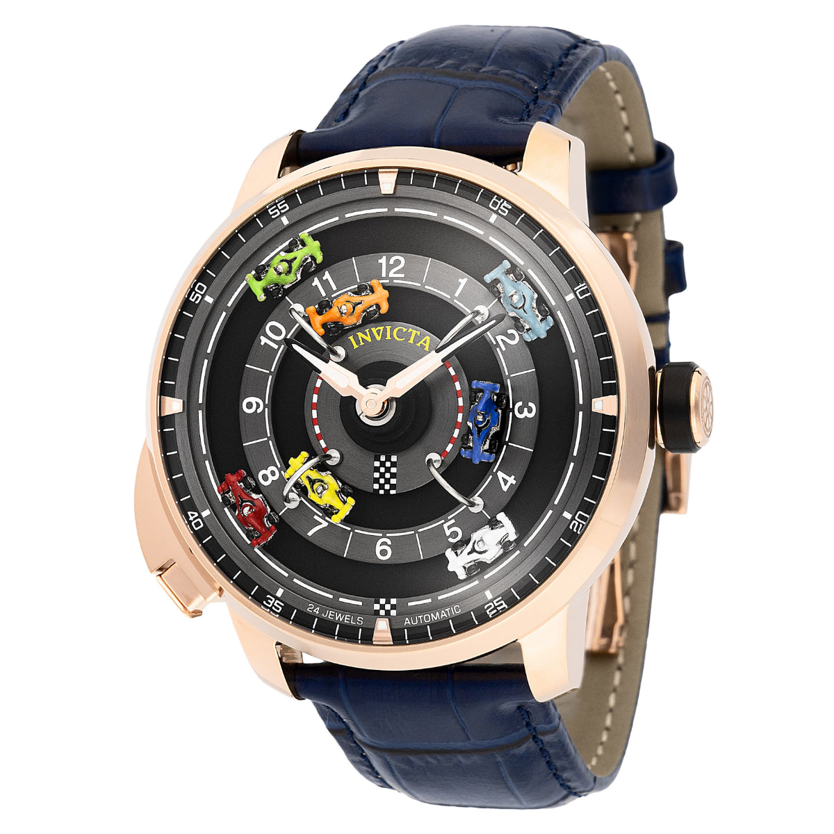 Invicta Racing Automatic Men's Watch - 46mm. Navy Blue with Interchangeable Strap (69135)