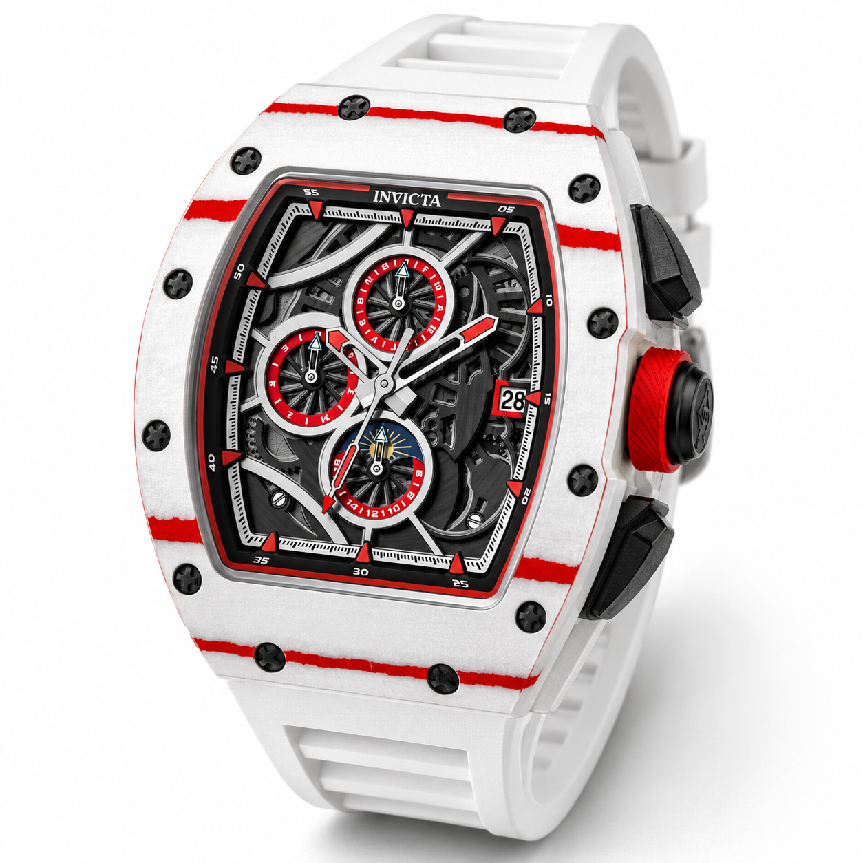 Invicta S1 Voltra Carbon Fiber Automatic Men's Watch - 41mm, White (69501)