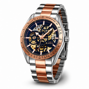 Invicta Objet D Art Excelsior Automatic Men's Watch w/ Skeleton Dial - 43mm, Silver, Rose Gold (69599)