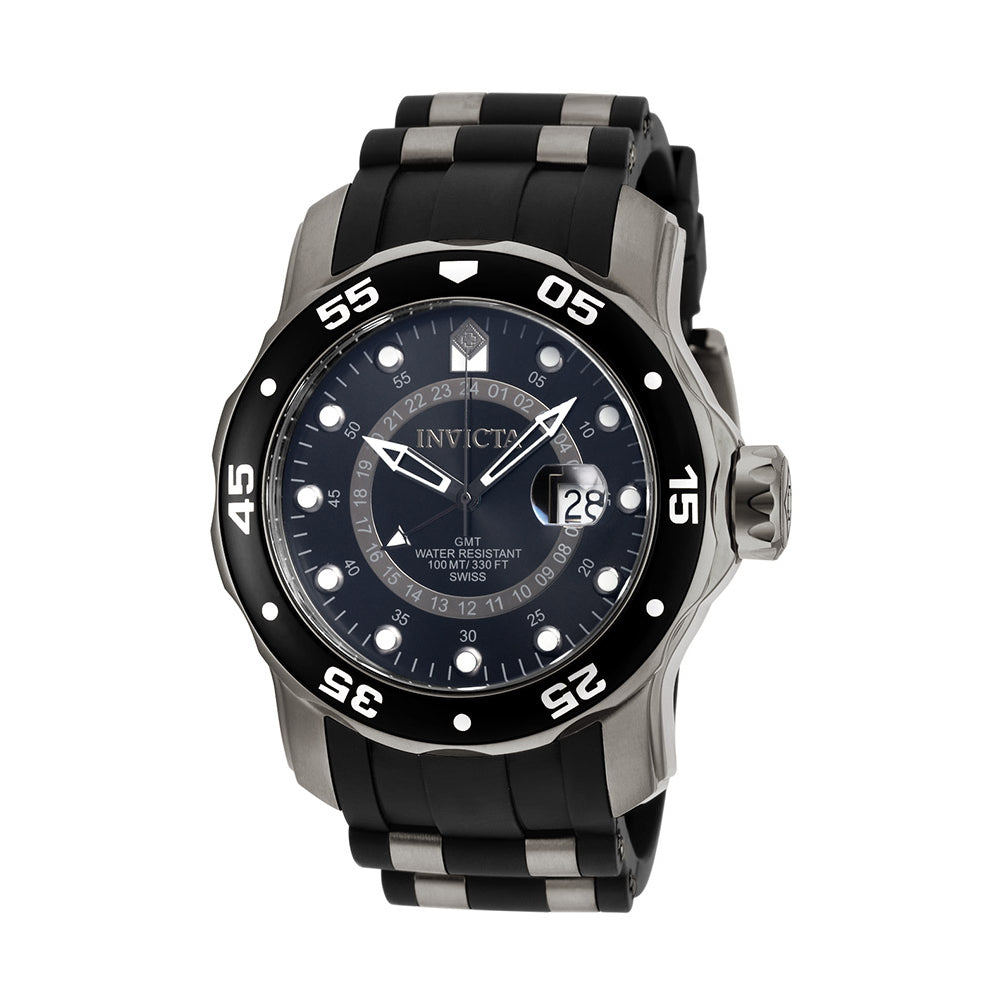 Invicta Pro Diver SCUBA Swiss Ronda 515.24H Caliber Men's Watch - 48mm, Black, Gunmetal (6996)