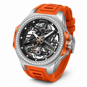 Invicta Objet D Art 0.98 Carat Diamond Automatic Men's Watch - 43mm, Orange with Interchangeable Strap (70120)