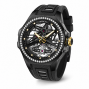 Invicta Objet D Art Diamond Automatic Men's Watch - 43mm, Black with Interchangeable Strap (70121)