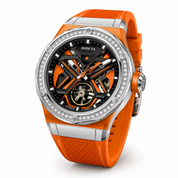 Invicta Objet D Art Diamond Automatic Men's Watch - 45mm, Orange with Interchangeable Strap (70127)