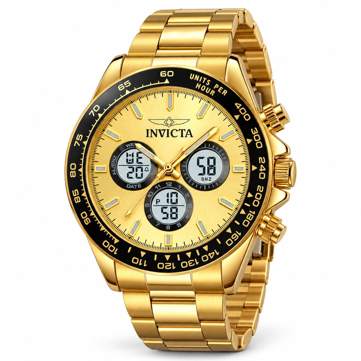 Invicta Specialty Digital Men's Watch - 43mm, Gold (70884)