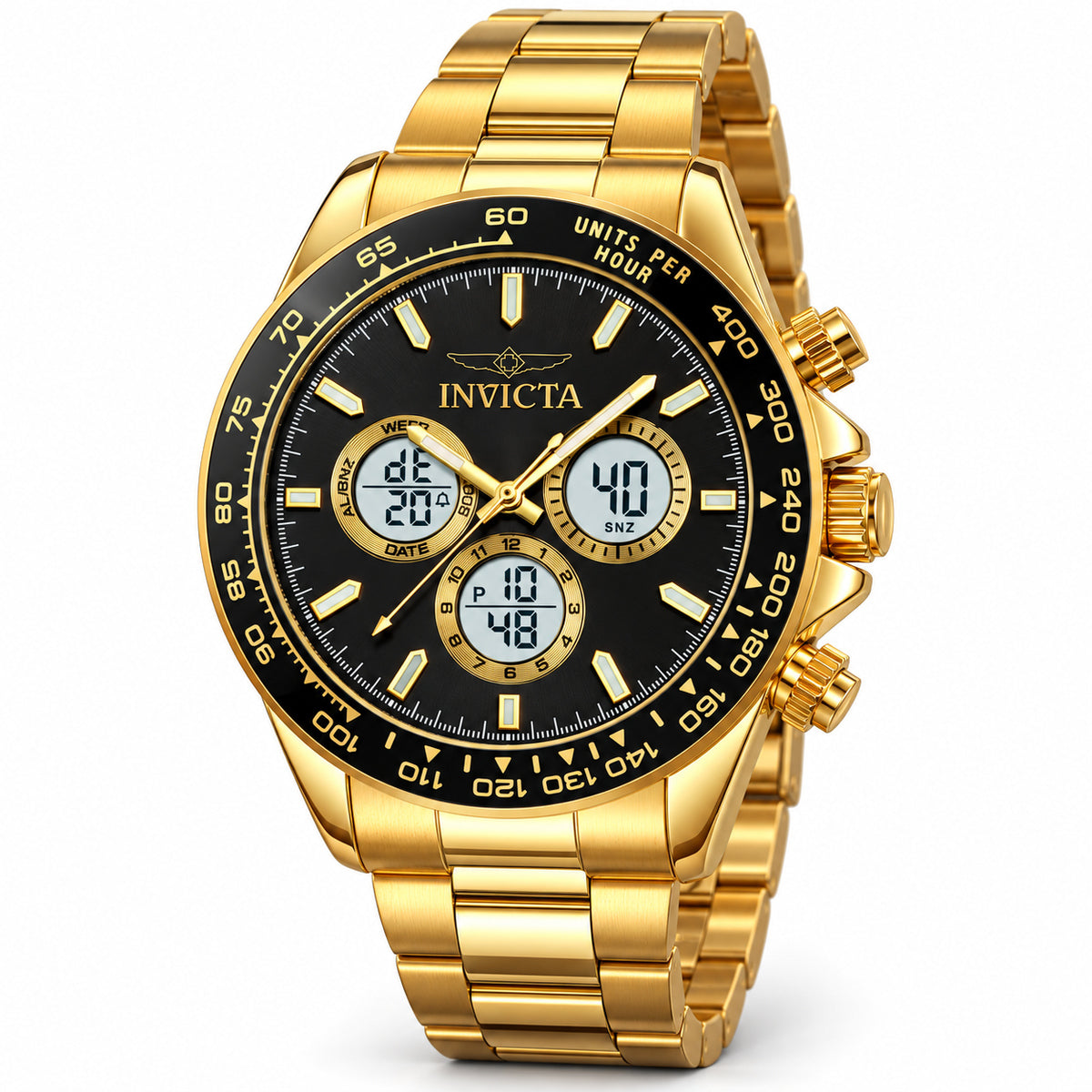 Invicta Specialty Digital Men's Watch - 43mm, Gold (70885)