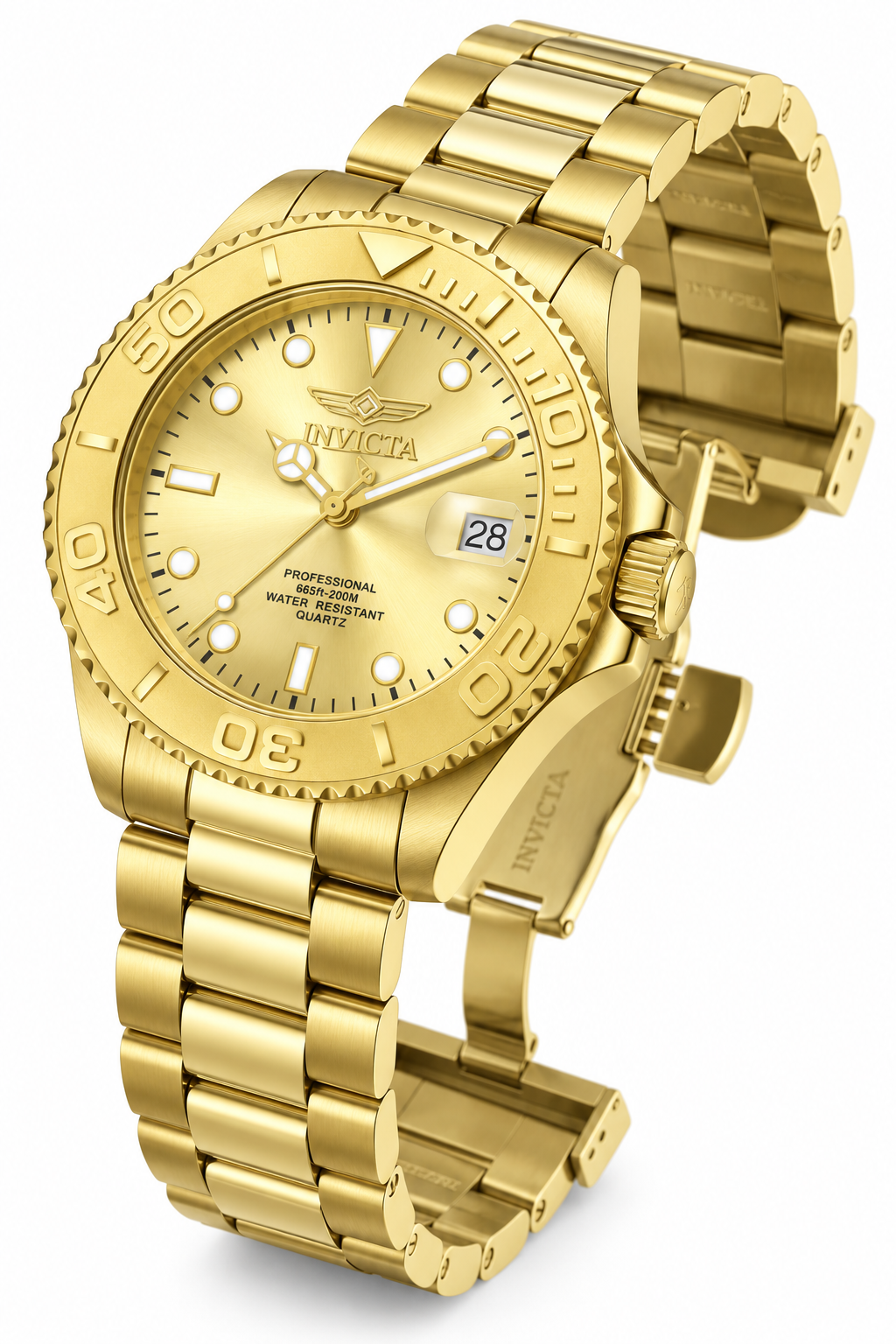 Invicta Pro Diver Glanzor Men's Watch - 37.5mm, Gold (69522)