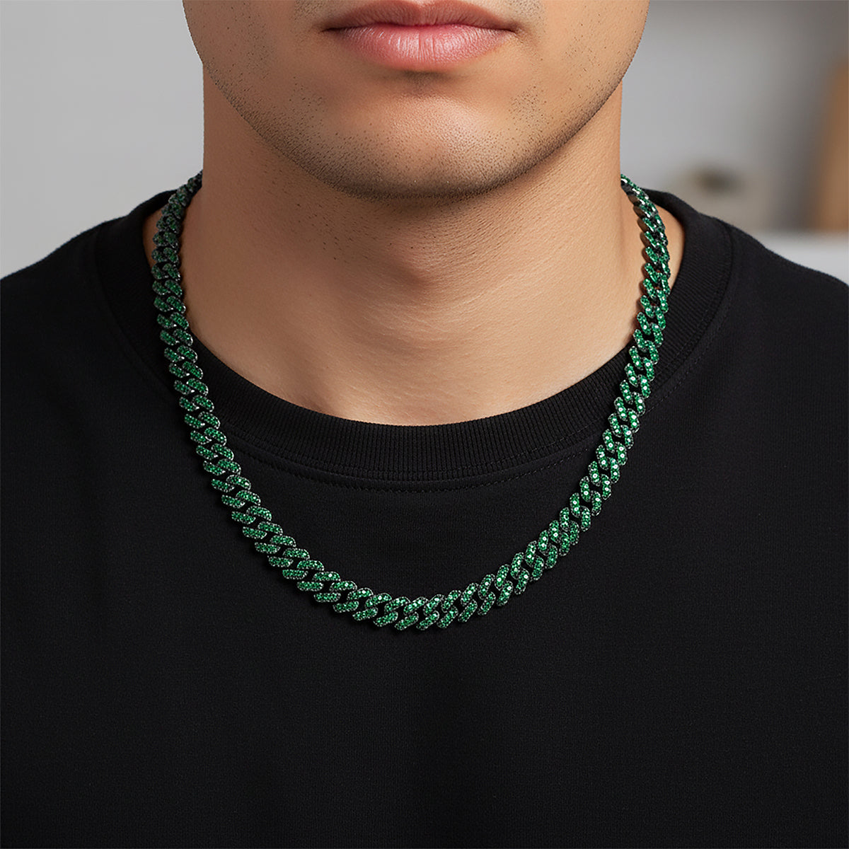 Invicta Elements Men's Drip Chain Necklace. Money Green (80904)