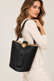 Technomarine Rounded Essence Handbag - Black (TM-WBAG-005)
