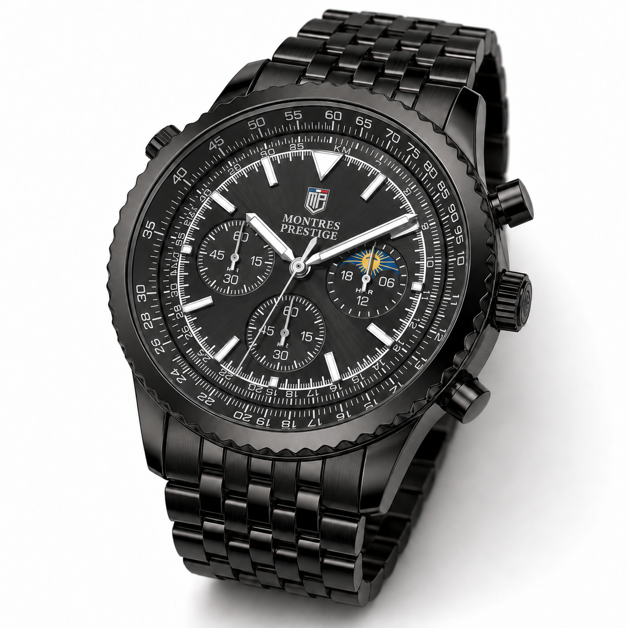 Montres Prestige - Men's Watch - 43.5mm, Black (MPW-0360)