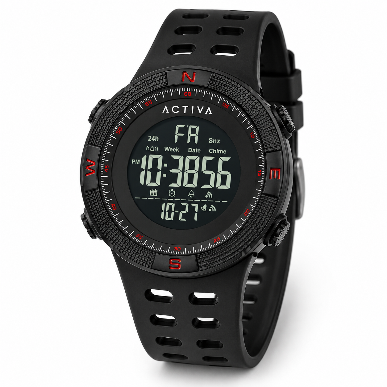 Activa X Invicta Digital Essentials Men's Watch - 50mm, Black (ACW1915MC-006)